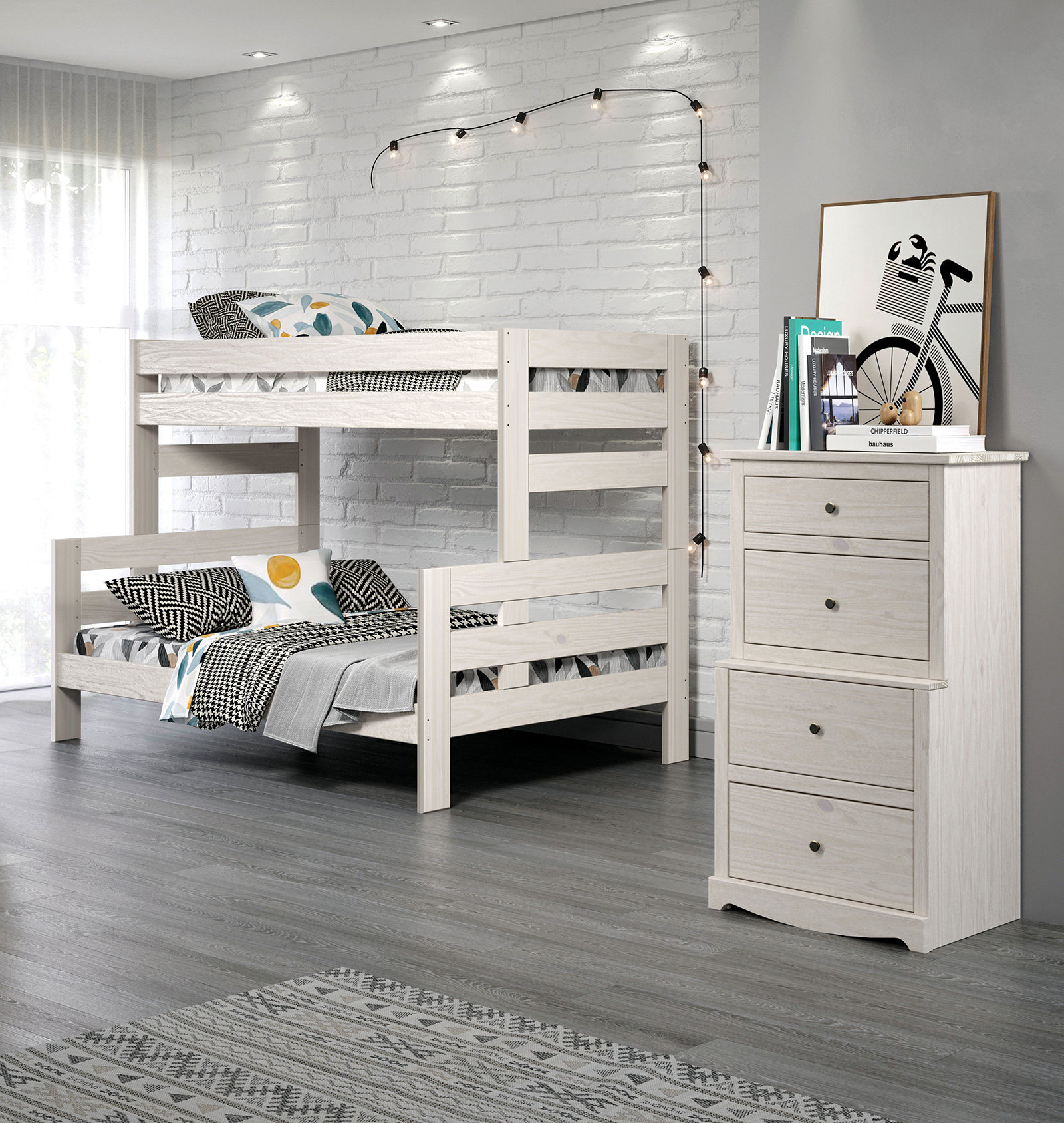 Twin/Full Bunkbed, 1 of 3, White