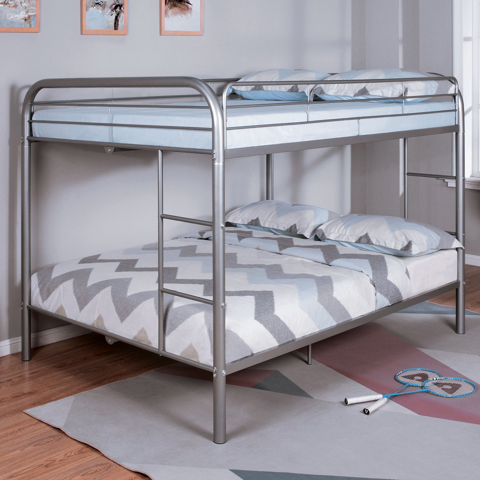 Full/Full Bunk Bed (Box 1 Of 2), Silver