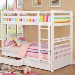 Twin/Twin Bunk Bed, White
