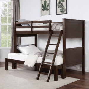 Twin/Full Bunk Bed, Walnut