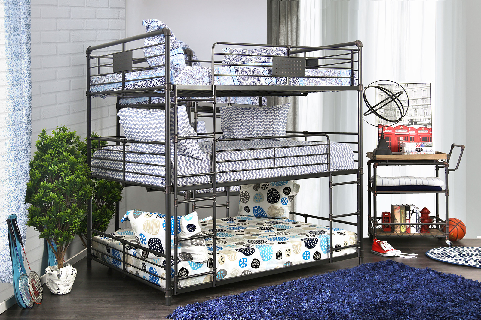 Full/Full/Full Bunk Bed, Slats