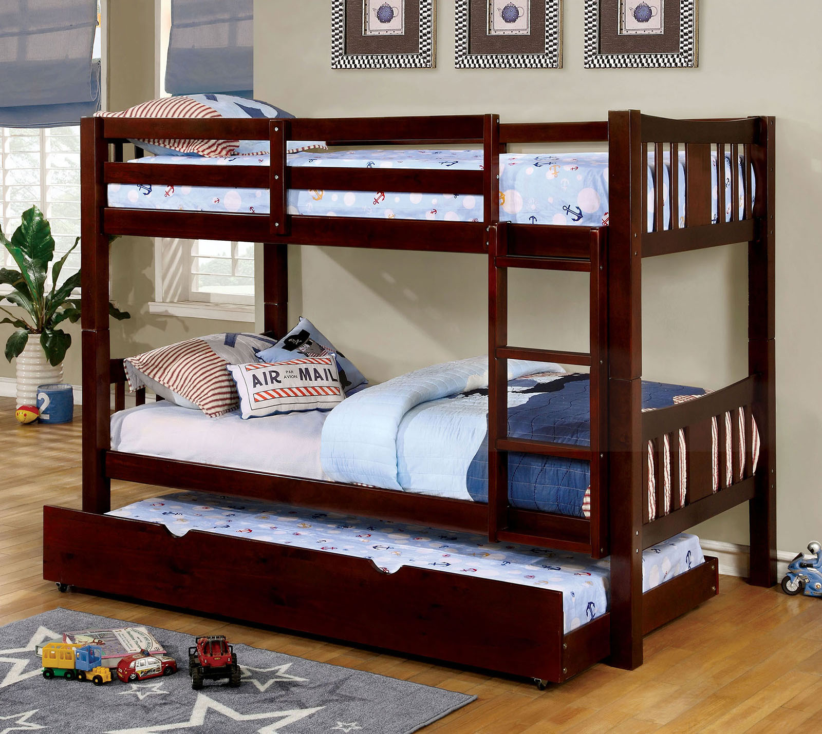 Twin/Twin Bunk Bed Rail, Slats, Ladder