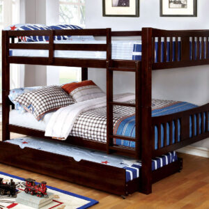 Full/Full Bunk Bed, Dark Walnut