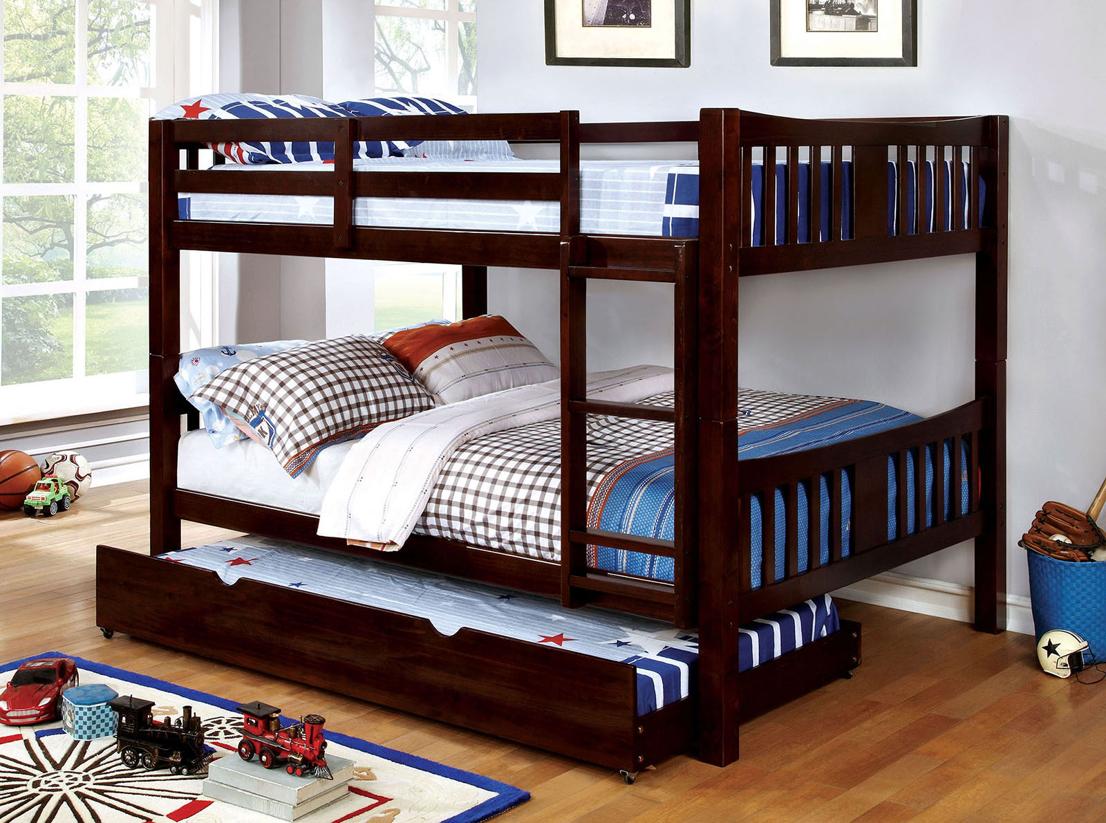 Full/Full Bunk Bed Top HB, FB, 14 Pc. Slats
