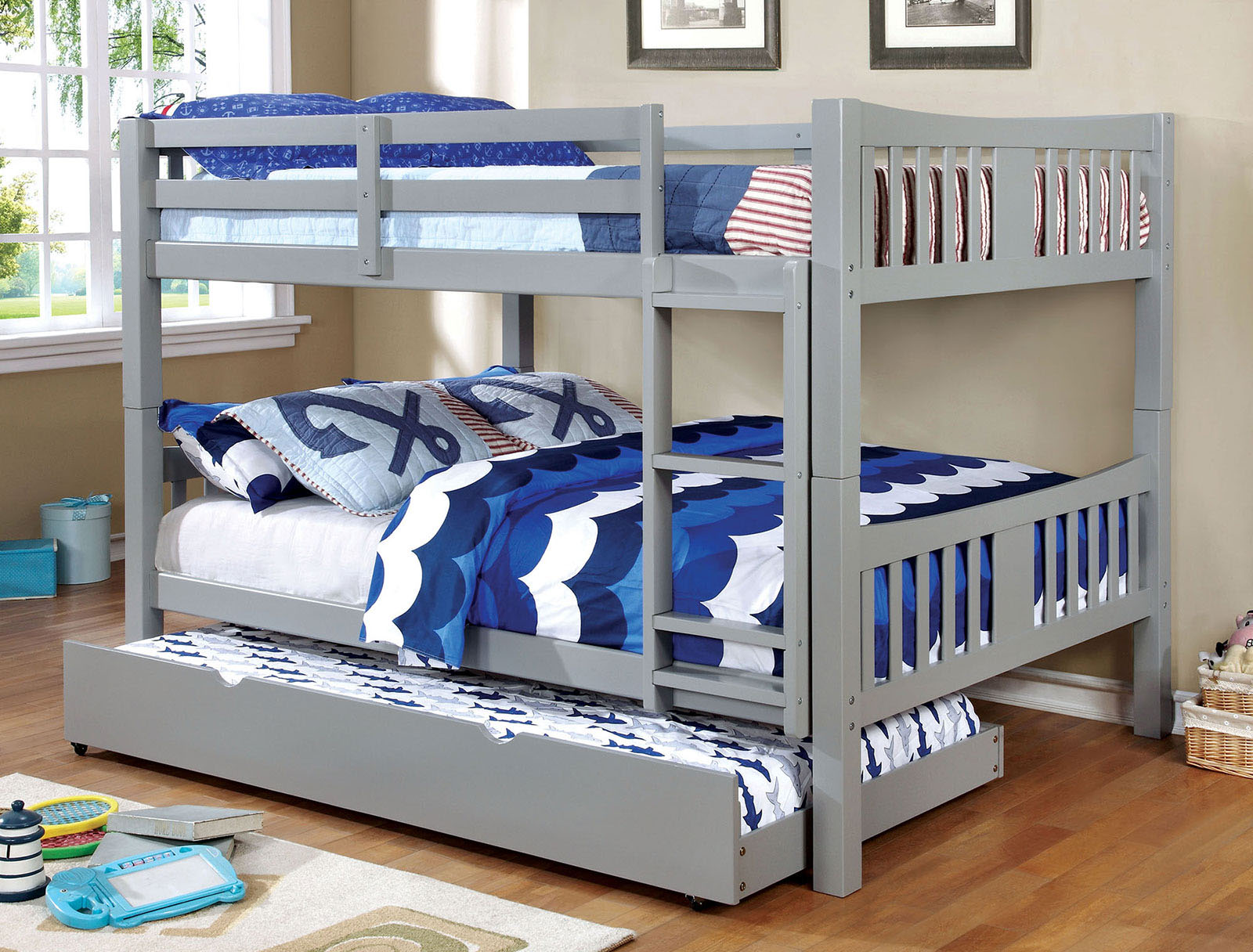 Full/Full Bunk Bed Bottom HB, FB, 14 Pc. Slats
