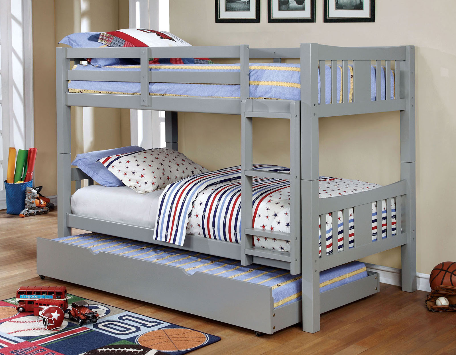 Twin/Twin Bunk Bed Rail, Slats, Ladder