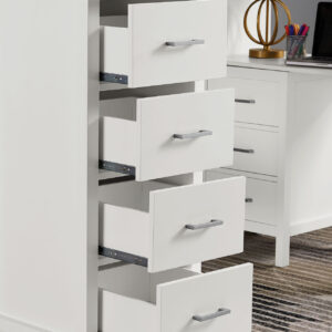 Twin Loft Bed - Bookcase w/ 5Pcs Drawers