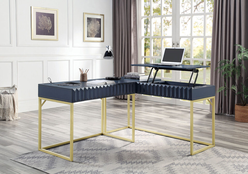 Writing Desk w/ USB & Power Outlet & 1Pc Drawer