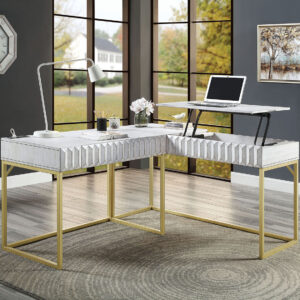 Corner Desk, Antique White