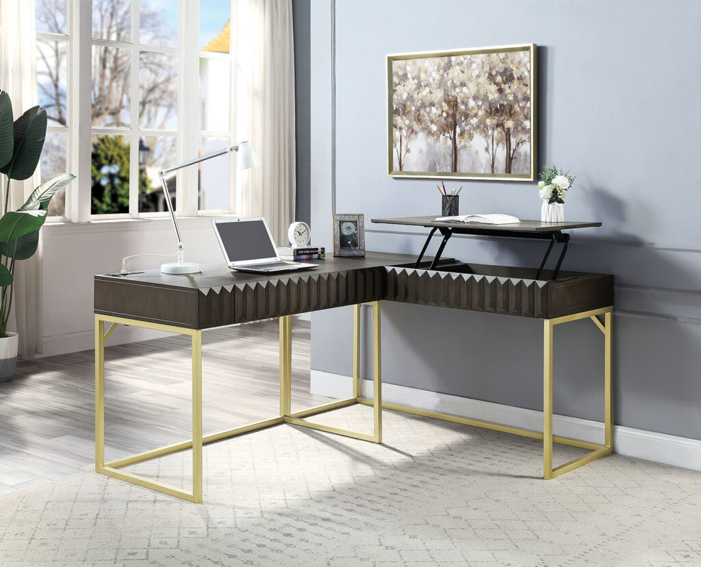 Writing Desk w/ USB & Power Outlet & 1Pc Drawer