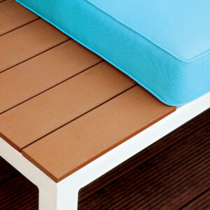 Patio Sectional w/ Table, Blue