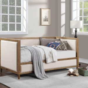 Twin Daybed, Beige/Light Oak