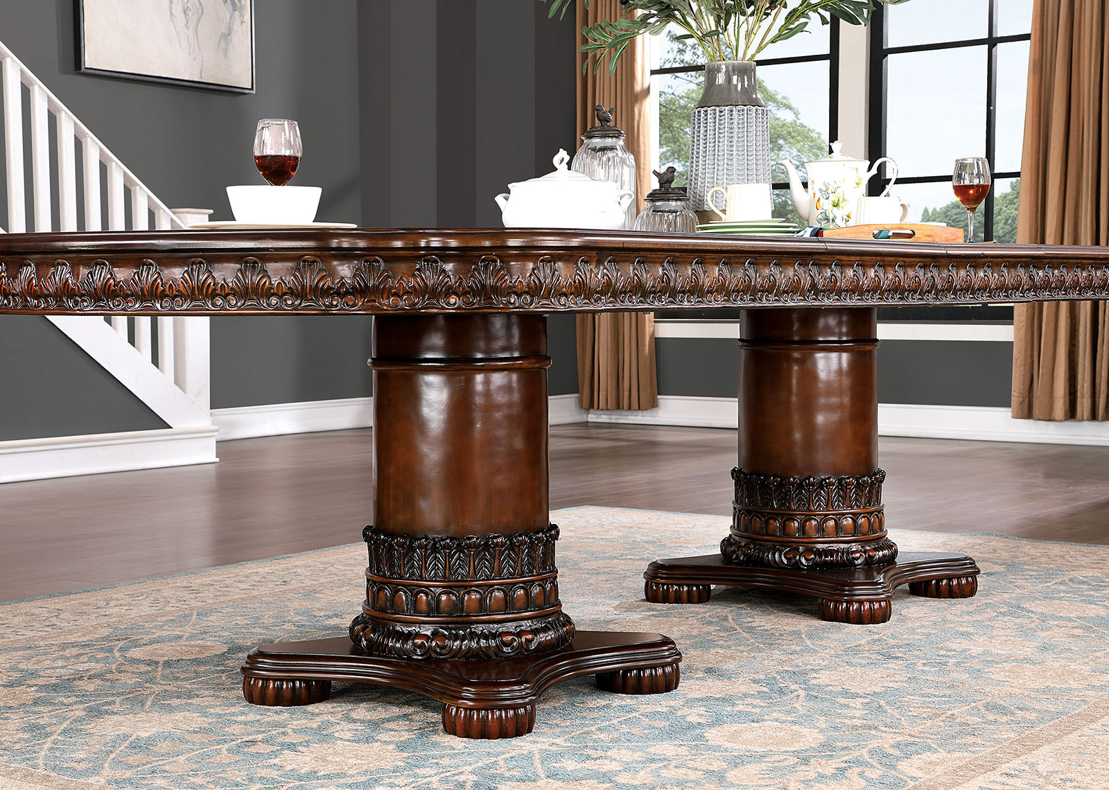 6 Pc. Dining Table Set (2AC+4SC)