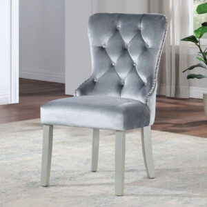 Wingback Chair (2/CTN), Silver/Dark Gray