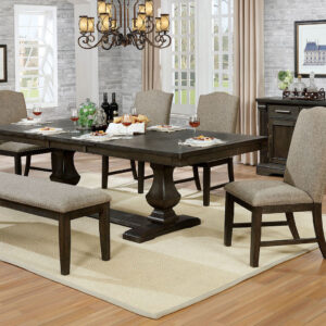 Dining Table w/ 1X18" Leaf, Top, Connecting Rod,Base