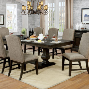 Dining Table w/ 1X18" Leaf, Pedestal