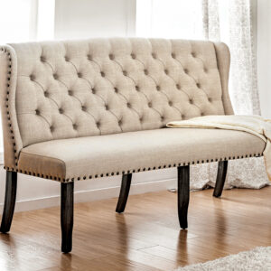 3-Seater Loveseat Bench, Beige
