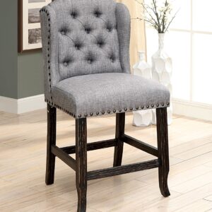 Counter Ht. Wingback Chair, L.Gray (2/CTN)