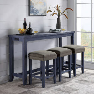 4 Pc. Counter Ht. Table Set, Antique Blue