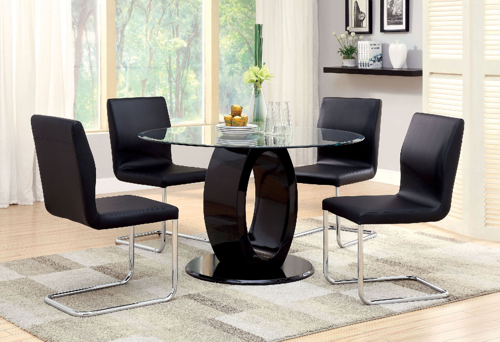 Round Dining Table Glass Base Board