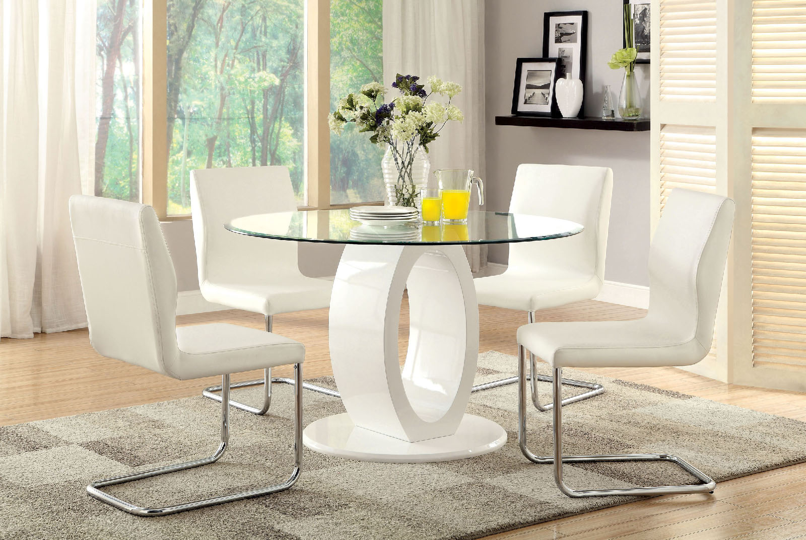 Round Dining Table Glass Base Board
