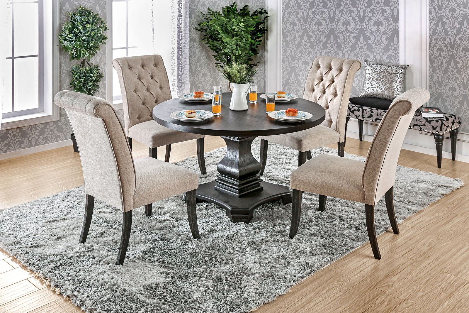 Round Dining Table Pedestal