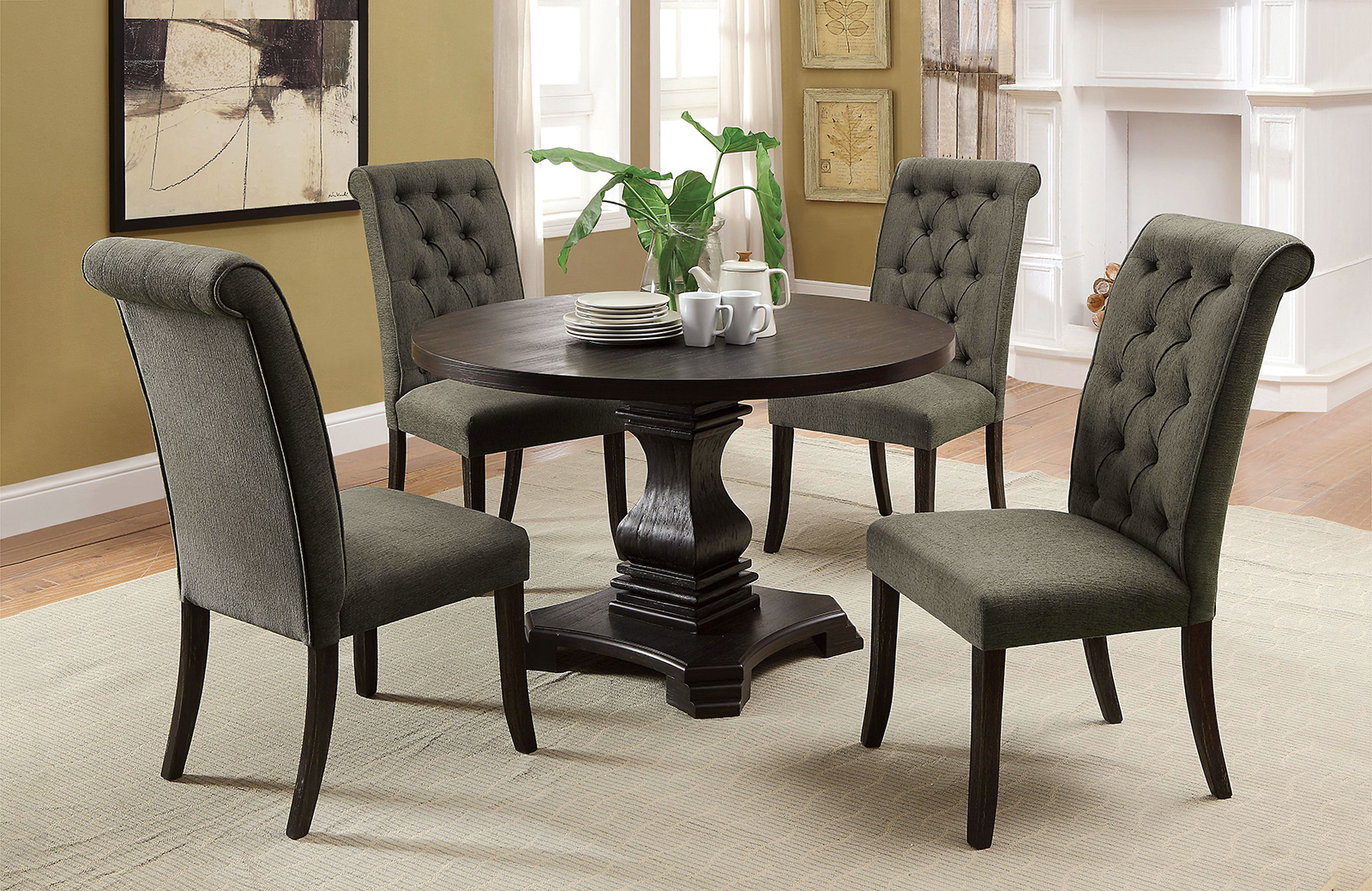 Round Dining Table Pedestal