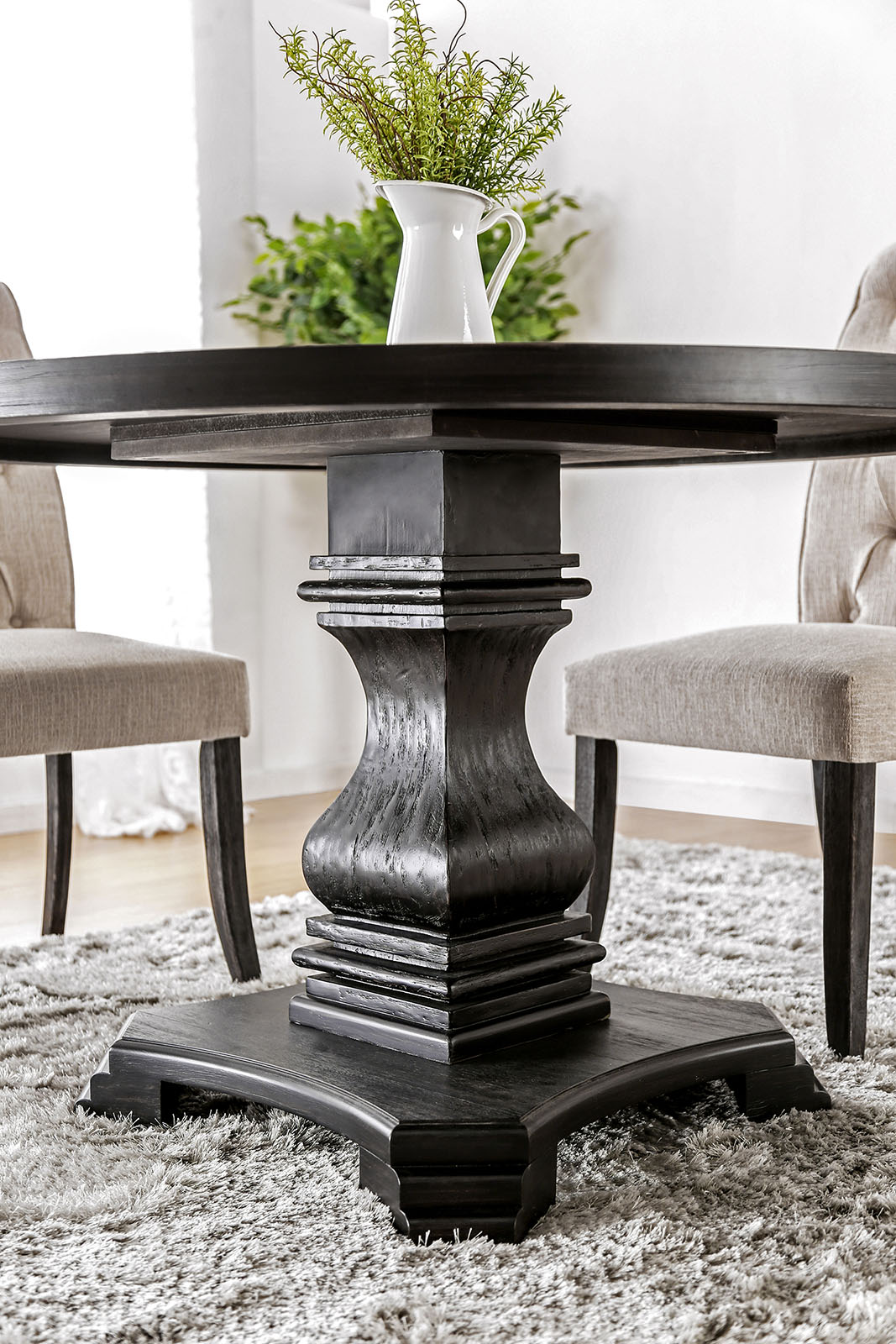 Round Dining Table Pedestal