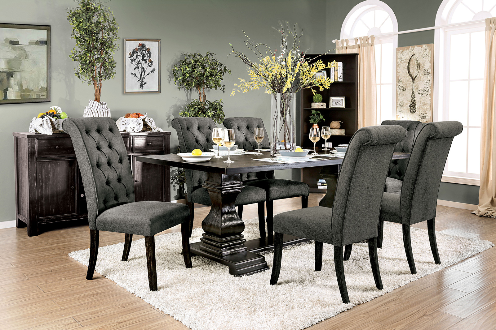 Dining Table Base, Antique Black