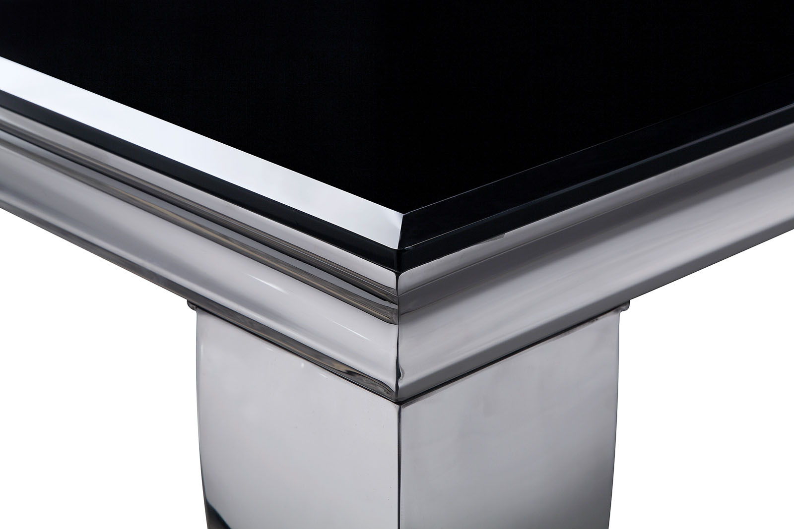 Dining table 12mm beveled tempered glass top