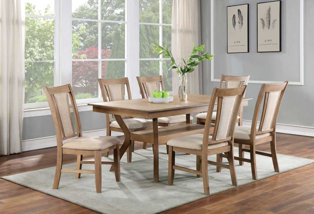 Upminster Dining Table, Natural Tone