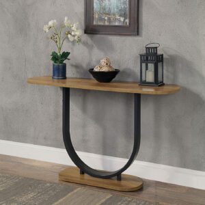 Sofa Table, Rustic Oak/Sand Black
