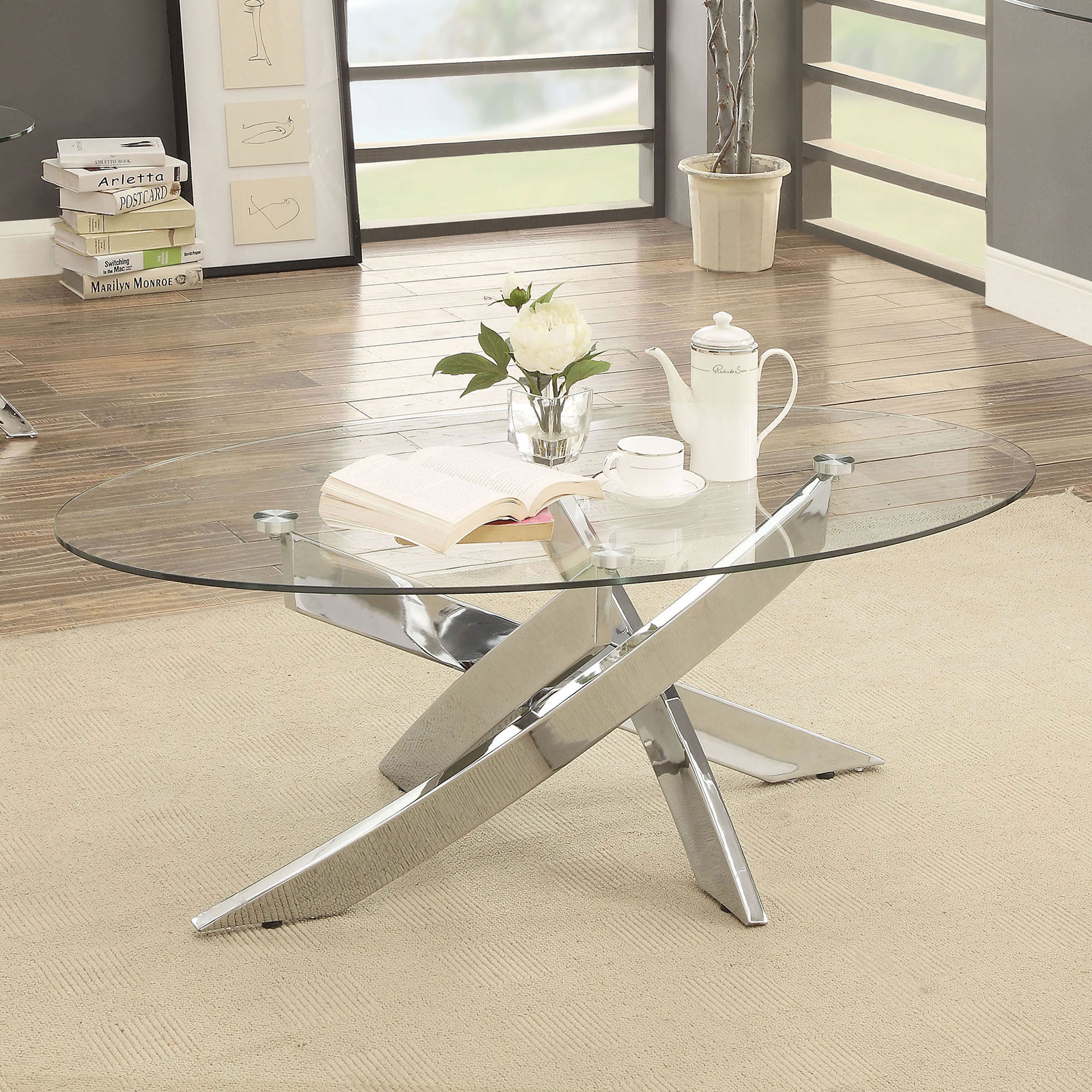 Coffee Table 8mm Clear Tempered Glass Top