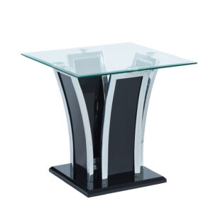 End Table, 8 mm Clear Tempered Glass Top & Bottom Board