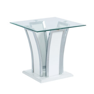 End Table, 8 mm Clear Tempered Glass Top & Bottom Board