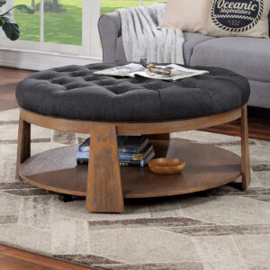 Round Coffee Table, Dark Gray