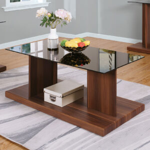 Coffee Table, Black/Dark Walnut