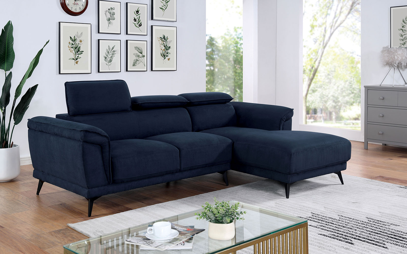 Sectional Left 2 seater sofa, Navy