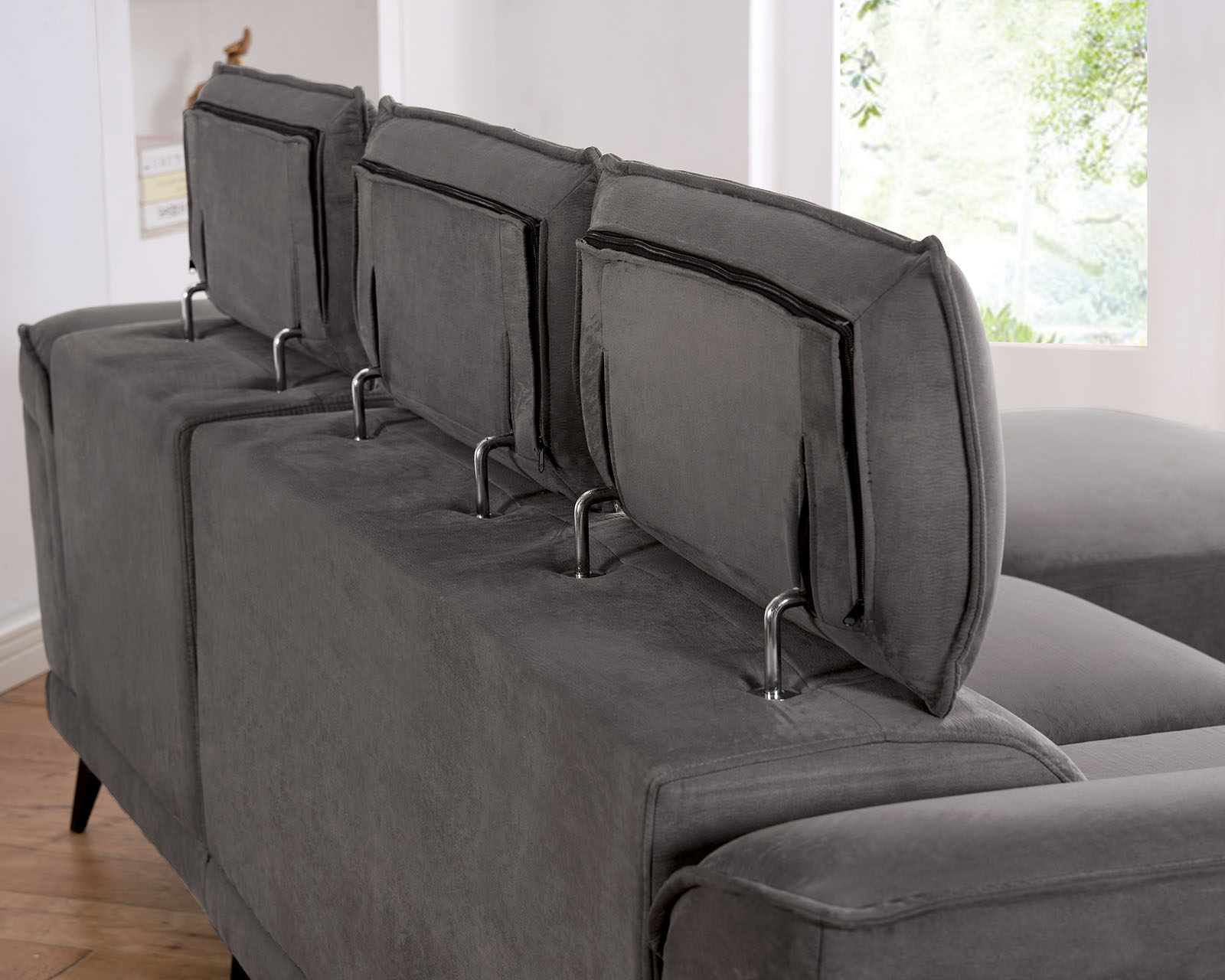 Sectional Left 2 seater sofa, Dark Gray