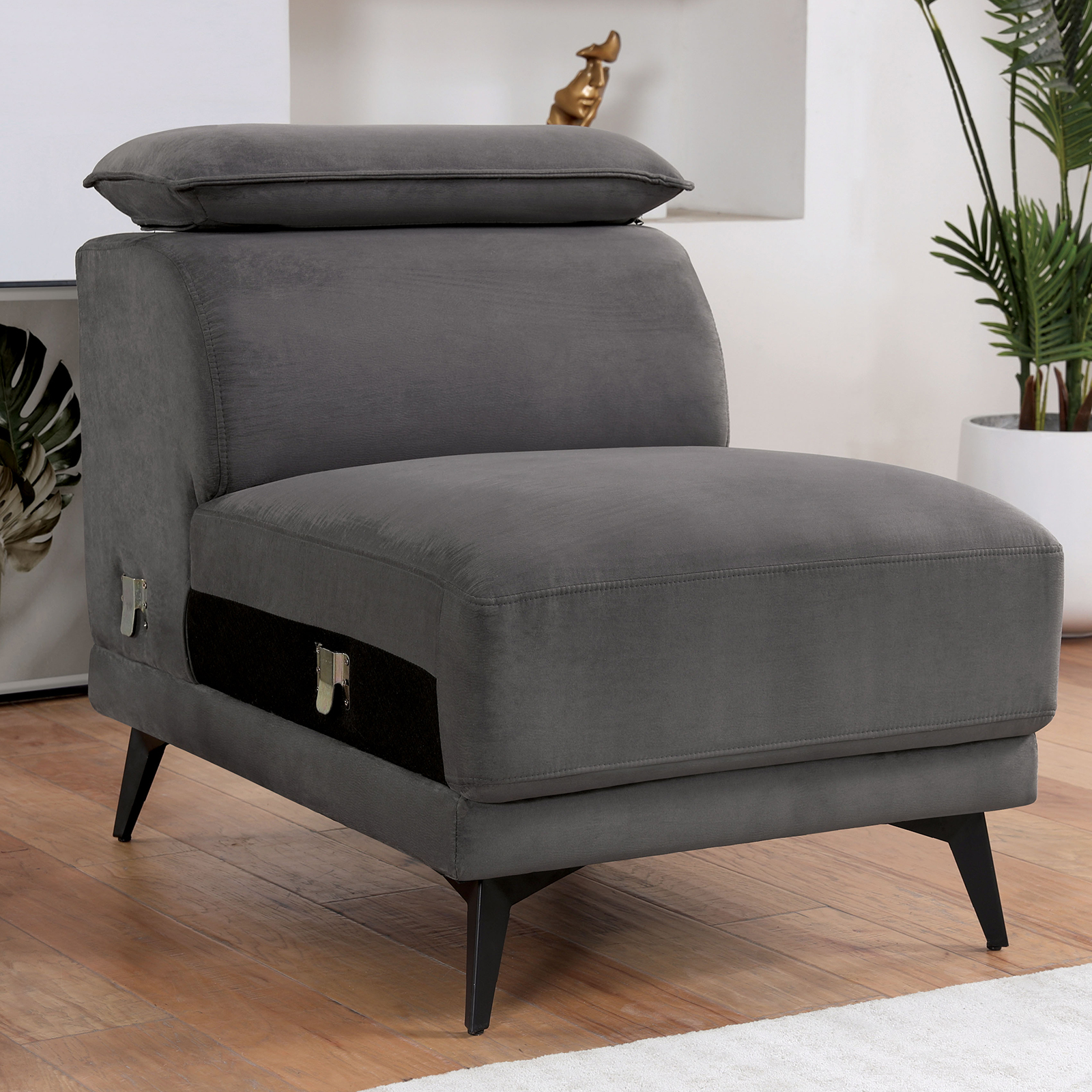 Sectional Left 2 seater sofa, Dark Gray