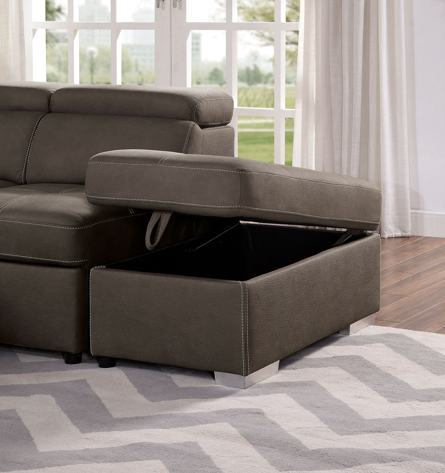 Armless Loveseat w/Pullout Sleeper