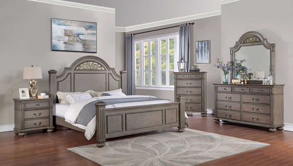 Syracuse E.King Bed, Gray