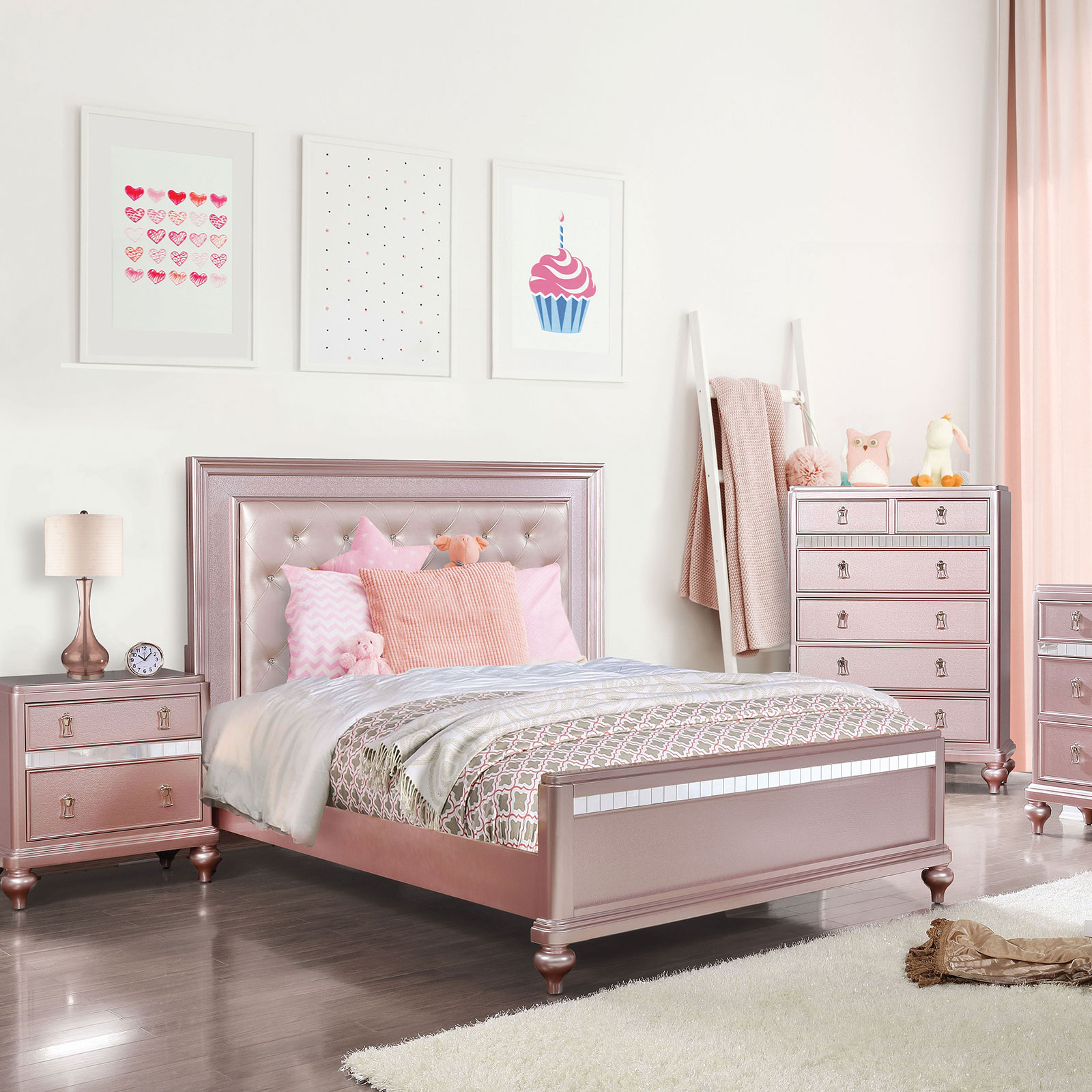 Queen Bed FB 3 Pc. Slats,3 Pc. Supports