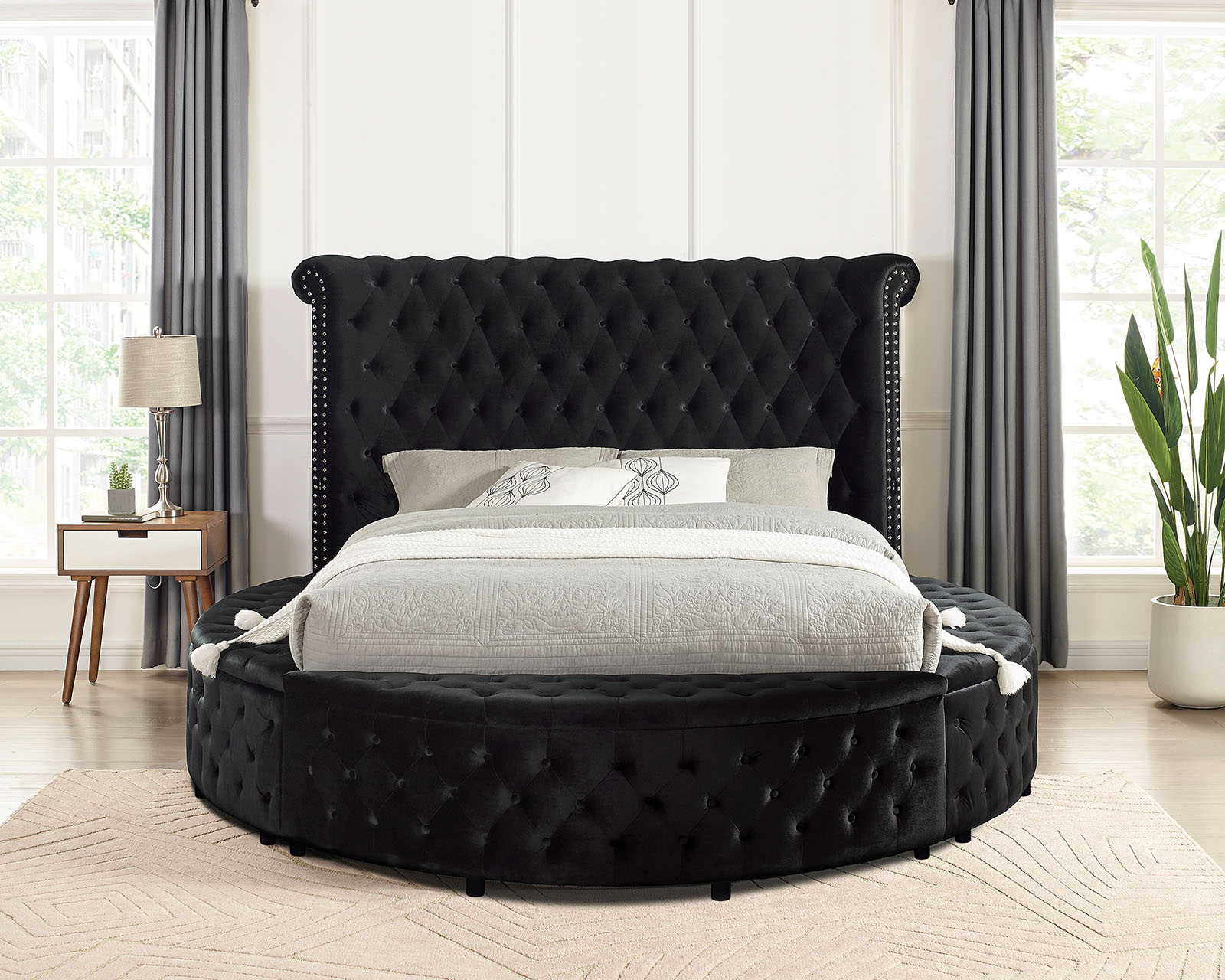 Queen Bed HB legs, storage FB base & Rails - side board, 4pcs supports legs