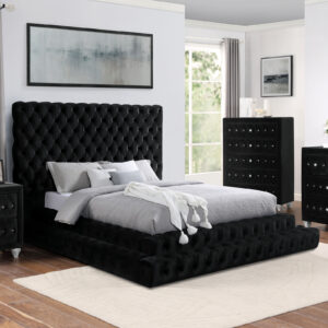 E.King Bed, Black