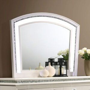 Arched Mirror, Pearl White