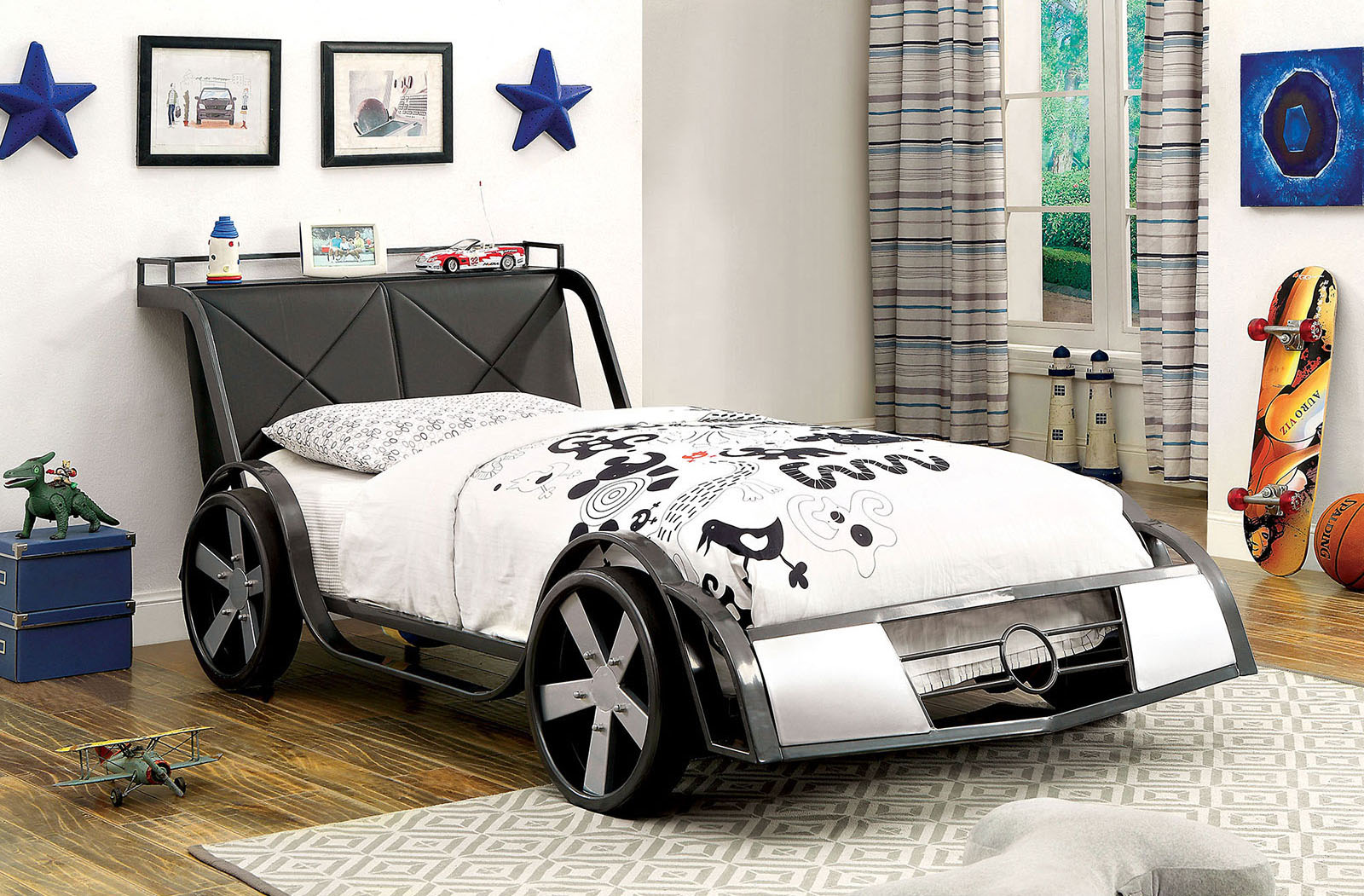 Twin Bed Rail, Book Shelf, Gt Racer