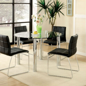 Glass Top Round Dining Table