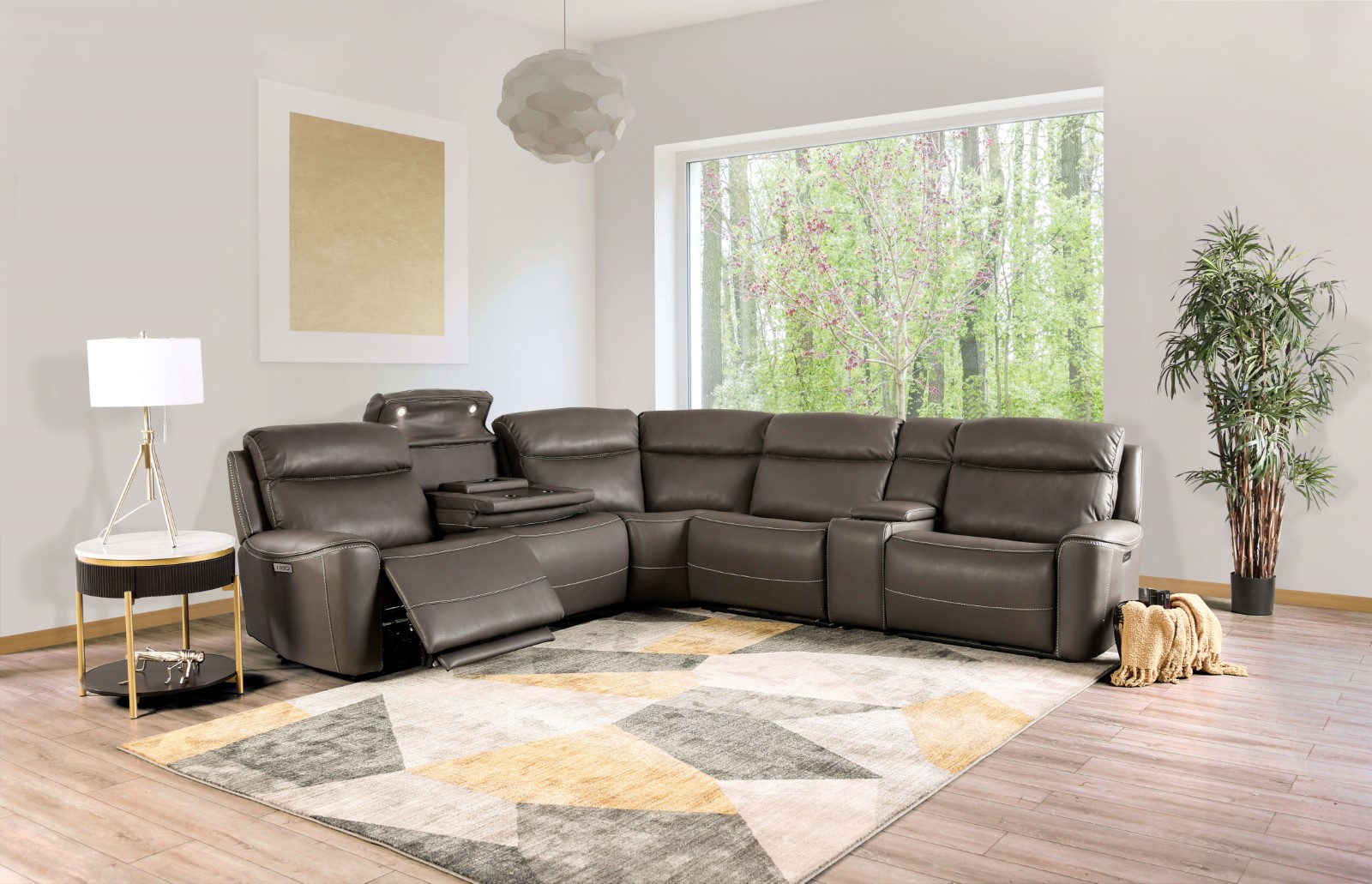 Power Sectional, Dark Gray