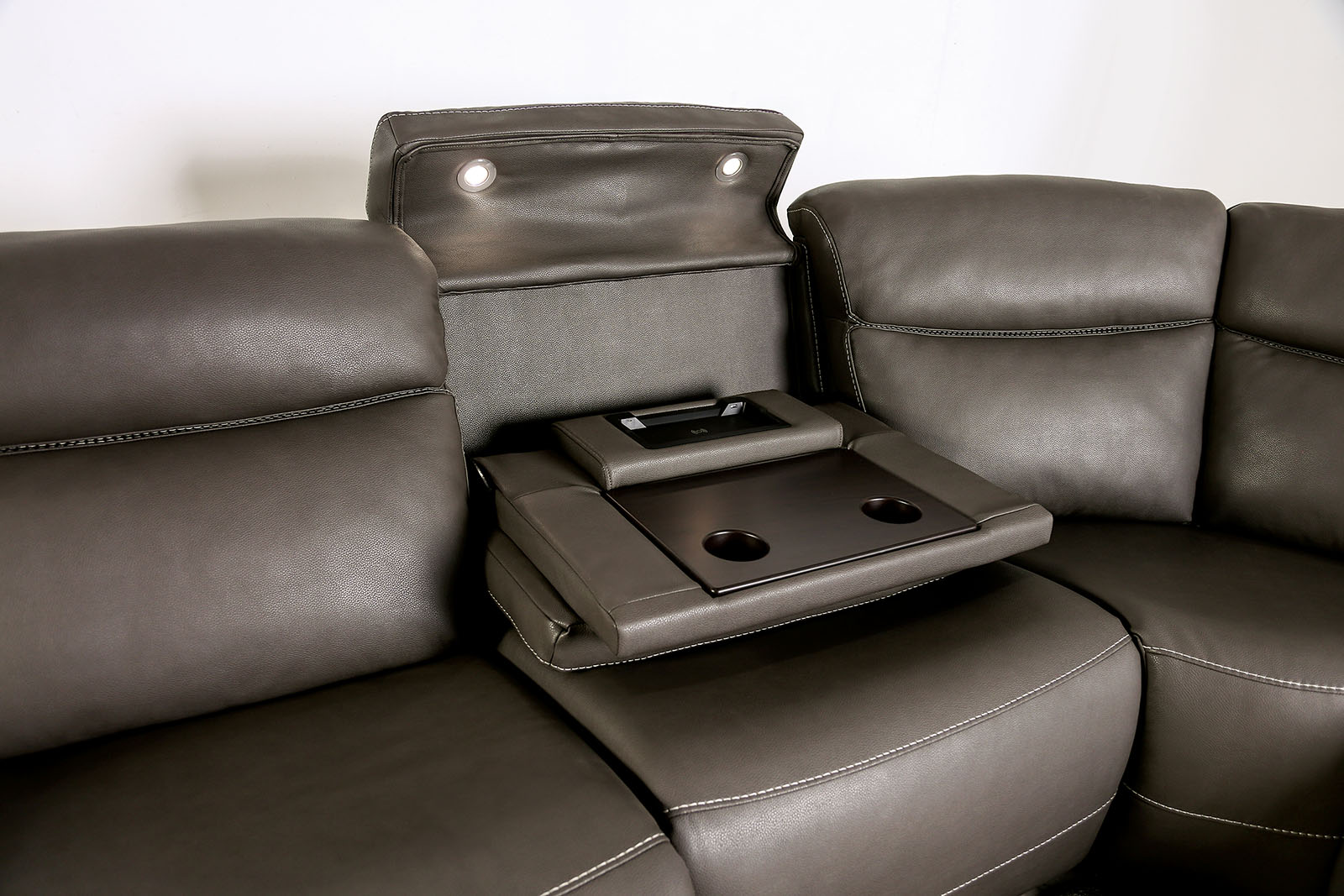 Power Sectional, Dark Gray